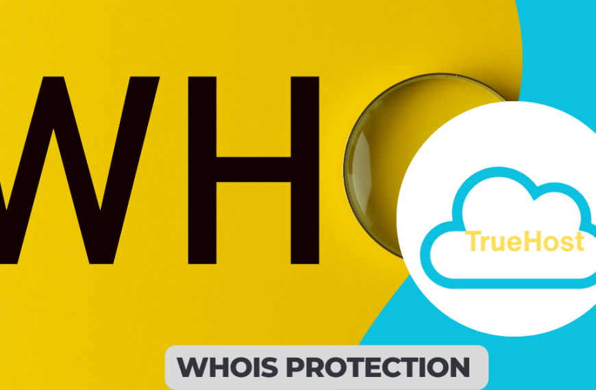 the whois protection image and title along the truehost logo