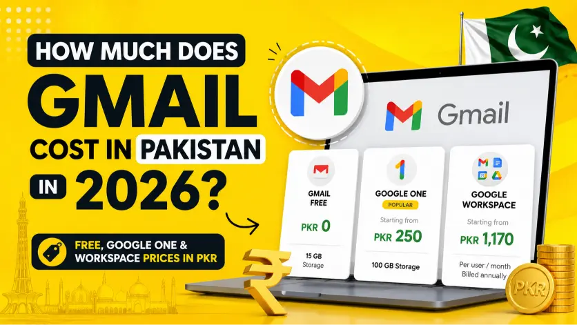 How Much Does Gmail Cost in Pakistan in 2026? Free, Google One & Workspace Prices in PKR